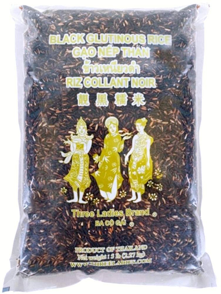 Three Ladies Black Glutinous Rice 5 LB