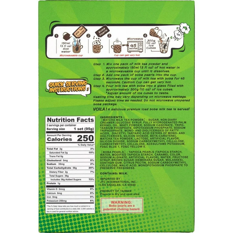 J-Basket Matcha Tea Boba Kit