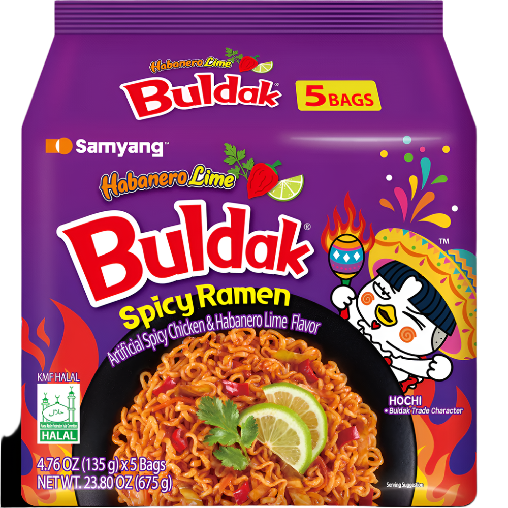 Samyang Buldak Habanero Lime (5bags) (4.76 oz)