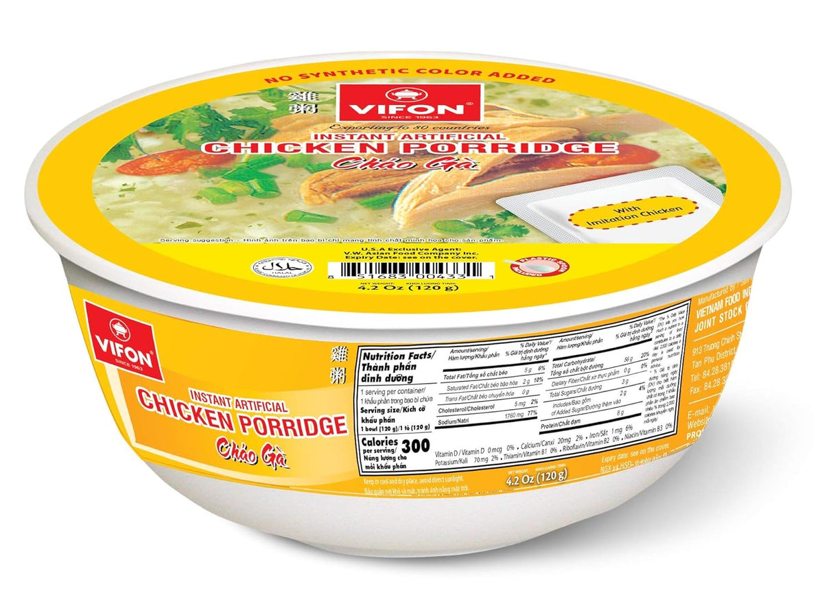 Vifon Chicken Porridge Bowl (4.2 oz)