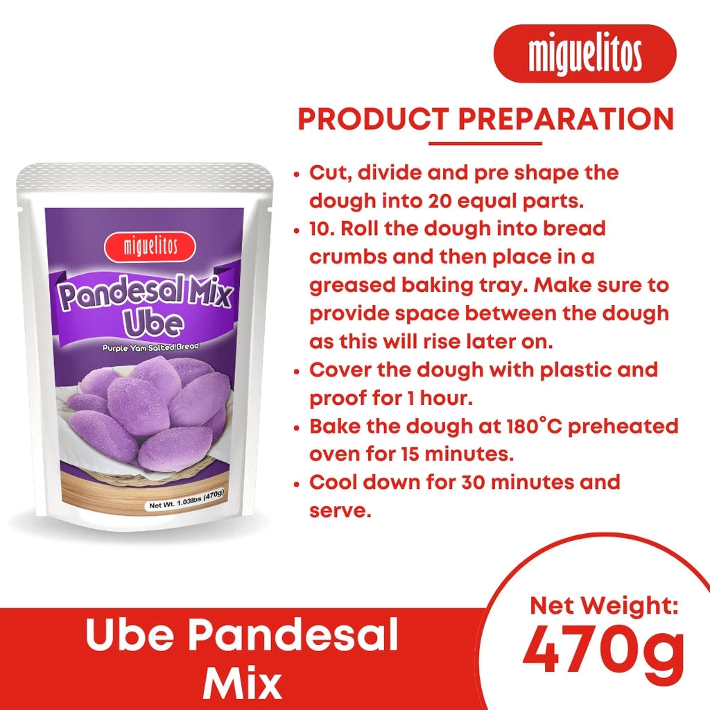 Miguelitos Ube Pandesal Mix (470 g)