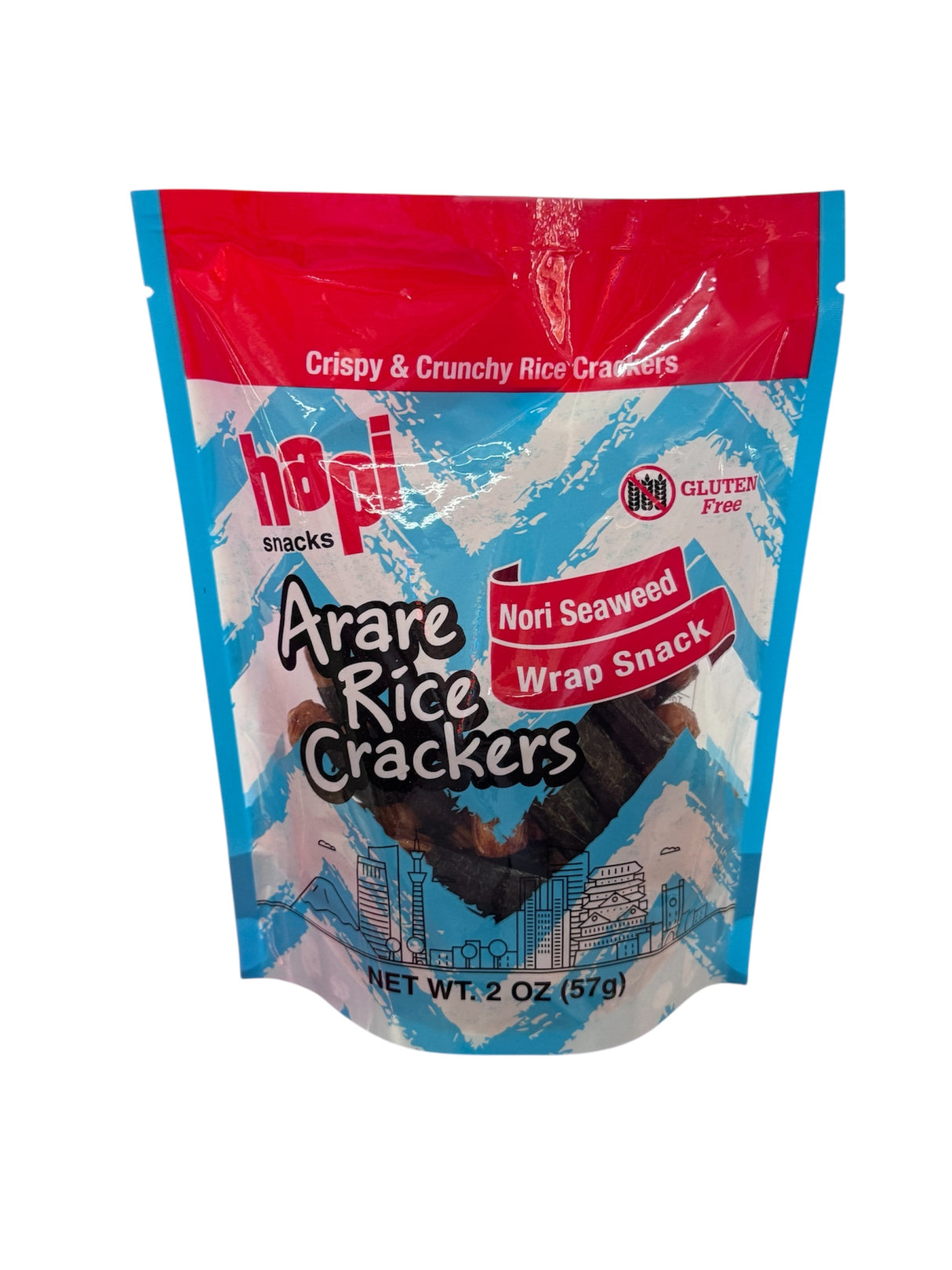 Hapi Arare Rice Crackers Nori Seaweed Wrap Snack