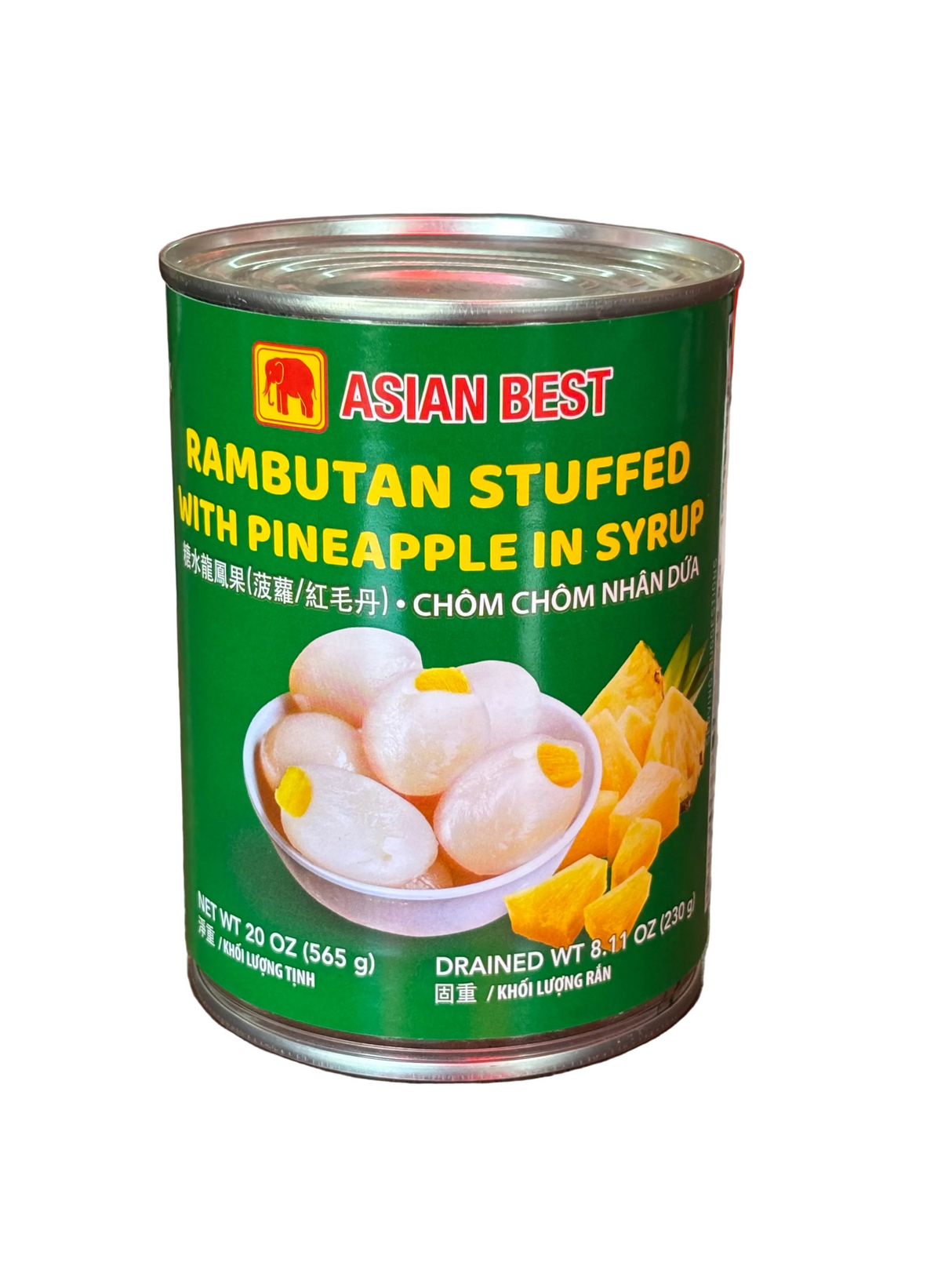 Asian Best Rambutan Stuffed With Pineapple In Syrup