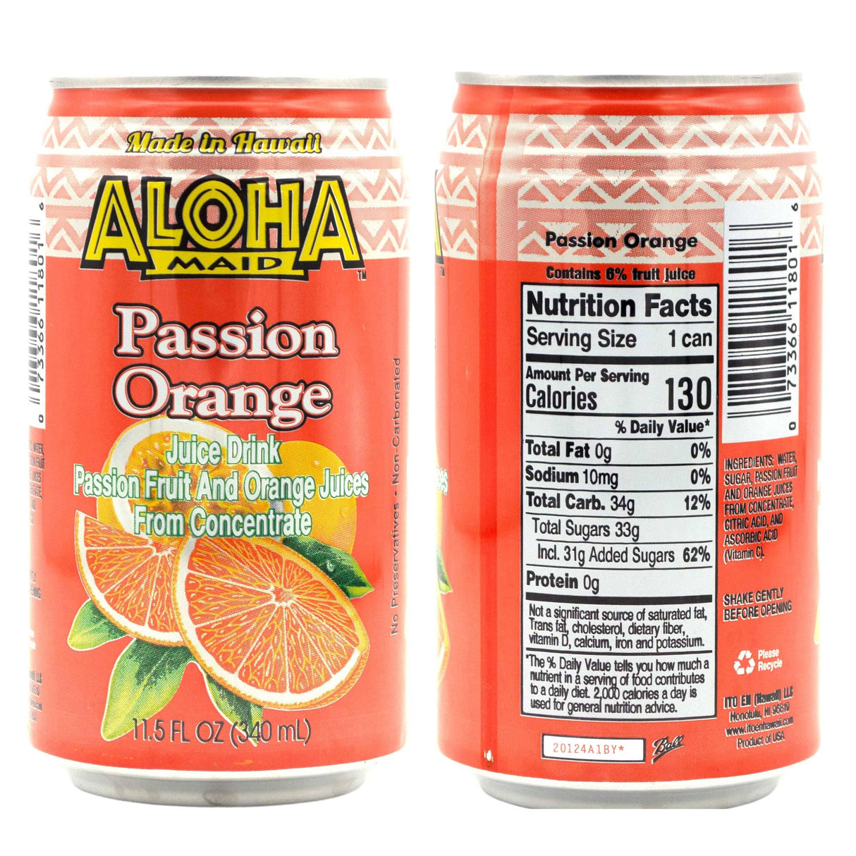 Aloha Maid Passion Orange Drink