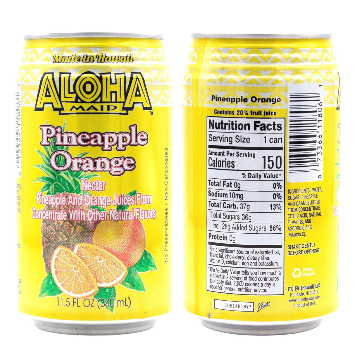 Aloha Maid Pineapple Orange Drink
