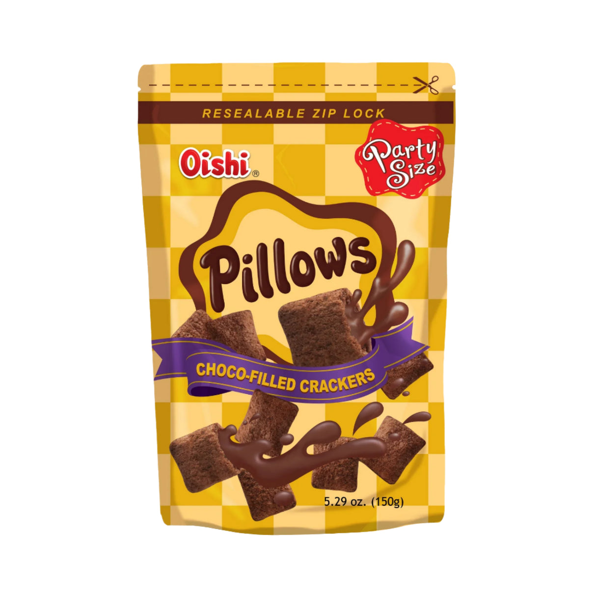 Oishi Pillows Choco-Filled Crackers Party